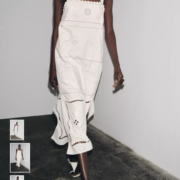 Zara Dresses & Skirts - Zara White Eyelet Maxi Skirt